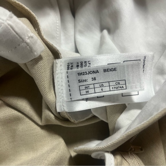 NWT ba&sh Jona Tailored Trousers Wideleg in beige - Picture 14 of 16